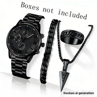 Montre de luxe pour homme à quartz en alliage, boîtier de 9 mm d'épaisseur, cadran à aiguilles écologique, design à trois yeux, avec boîte