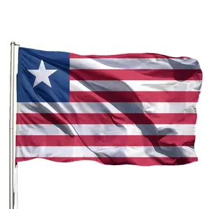 Fabrik Liberia Nation Flag Banner 90*150cm Polyester Party Kampagne Werbung Liberia nische Länder flagge für Parlaments wahlen