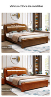 Cadre de lit en bois massif, lit double king size, lits en bois au design simple, personnalisation disponible, prix abordable