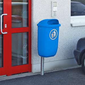 50 litros de capacidad WxPxH 430x330x745mm contenedor de residuos de plástico de polietileno de color azul según DIN 30713 cubo de basura - Product Image 2