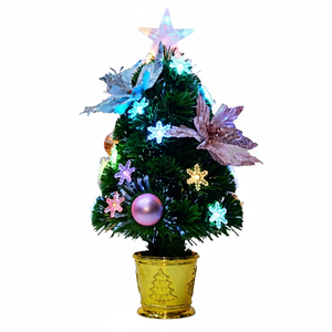 Árbol de Navidad Preiluminado con LED de Alta Calidad, 10 m, Adornos de Flor de Pascua, Copos de Nieve, Decoraciones para Centros Comerciales, Celebraciones Navideñas, 12 Piezas/Caja - Product Image 4
