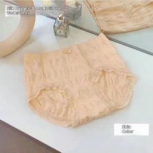 Mutande a vita alta in maglia tinta unita da donna, stile giapponese, con pizzo dolce, traspiranti, per taglie forti fino a 100 kg - Disponibilità immediata - Product Image 6