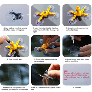Tự làm xe kính chắn gió sửa chữa Kit tự động cửa sổ kính nứt nhựa khôi phục niêm phong xe kính chắn gió phụ chất kết dính nhanh chóng sửa chữa công cụ - Product Image 5