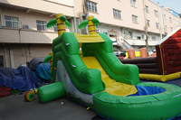 Toboggans gonflables Toboggan aquatique gonflable commercial avec piscine arrière-cour à vendre
