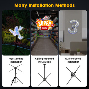 Quạt ba chiều âm thanh nổi bằng mắt thường màn hình ba chiều <span class=keywords><strong>3D</strong></span> ngoài trời 14cm 18cm 23cm 42cm 50cm LED quạt ba chiều - Product Image 5