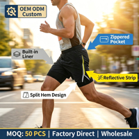 Shorts de course actifs, respirants et légers, séchage rapide, avec doublure 2-en-1, pour hommes, pour marathon, fitness et entraînement en salle de sport