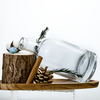 Bouteille de liqueur vide en verre rond nordique de 750 ml, bouteille de vodka, de rhum, de gin, de cocktail de qualité supérieure