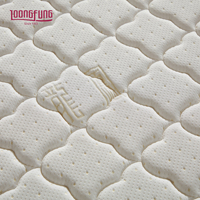Usine de matelas LOONGFUNG, matelas hybride personnalisé durable en boîte, latex naturel, ressorts ensachés, tissu tricoté pour hôtel et maison
