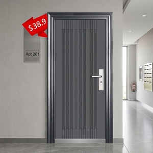 EE. UU. Australiano Mónaco Estándar Seguridad Hogar principal Metal Grandes <span class=keywords><strong>casas</strong></span> de una sola hoja Entrada frontal exterior Puerta de acero de lujo moderna - Product Image 1