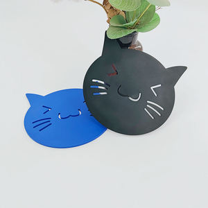 Cartoon Kitty Silicone PVC Heat Insulation <b>Mat</b> Non Slip Waterproof Cute Design For Home Kitchen <b>Bar</b> And Kids Use - Product Image 1