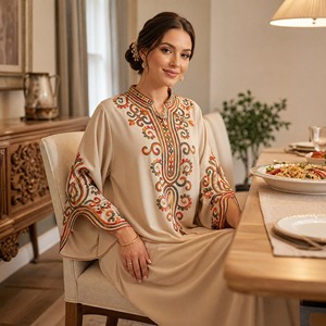 YSYL 2026 Nuovo Abito Abaya Ricamato per Donne Musulmane, Eid Ramadan, Stile Turco, Marocchino, Dubai, Elegante e Comodo - Product Image 3