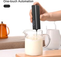 Mousseur à lait électrique portatif, fouet en acier inoxydable, fonctionne sur piles, pour lattes, matcha et autres boissons