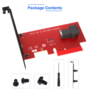 Carte adaptatrice PCIe 4.0 X4 vers SFF-8643 pleine hauteur avec prise en charge <span class=keywords><strong>NVMe</strong></span>, PCB en stock - Product Image 6