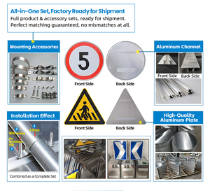 Señalización <span class=keywords><strong>de</strong></span> Tráfico Reflectante Roja y Blanca <span class=keywords><strong>de</strong></span> Gran Tamaño, Duradera, Excelente Resistencia a <span class=keywords><strong>la</strong></span> Intemperie, Impresión UV en Aluminio, Certificación CE - Product Image 6