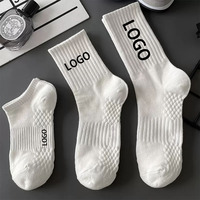 Chaussettes de sport antidérapantes en coton de haute qualité pour hommes et femmes, idéales pour le football, le cyclisme, le Pilates, avec grip personnalisé