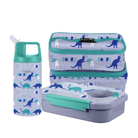 Populaire de haute qualité 450ml boîte à lunch en plastique en acier inoxydable bouteille d'eau ensembles de gros pour enfants école camping en plein air