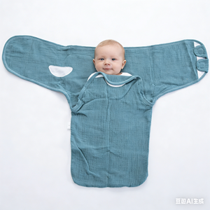 <span class=keywords><strong>Gigoteuse</strong></span> respirante 100% <span class=keywords><strong>coton</strong></span>, facile à enfiler, couverture confortable, emmaillotement pour nouveau-né, emmaillotement réglable pour bébé - Product Image 2