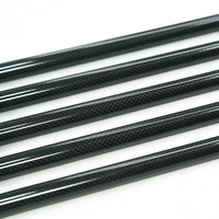 Tube en fibre de carbone 3K de grand diamètre, personnalisable pour la tige de détecteur de métaux ED, léger, haute résistance, finition mate/brillante