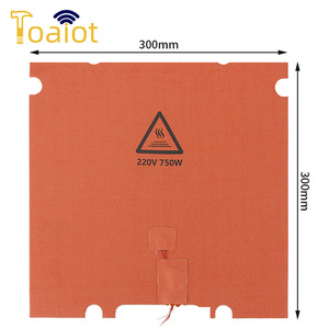 Plaque chauffante en silicone LiYingChuangxin 300x300mm 220V 750W avec trous pour imprimante 3D - Product Image 3