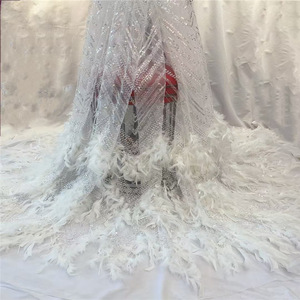 Lông Ngành Công Nghiệp Nặng Của Thân Thiện Với Môi 3D Sequin Thêu Lưới Hạt Vải Wedding Dress Bead Ống Thêu Vải 3D Sequin - Product Image 6