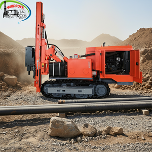 Machine de forage hydraulique solaire de 140 m de profondeur, ponceuse de pieux solaires sur chenilles, vis de fondation photovoltaïque pour station d'énergie PV - Product Image 1