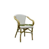 Chaises de bistrot en aluminium Teslin à l'aspect bois personnalisables pour café, restaurant, extérieur |   Plusieurs tailles disponibles