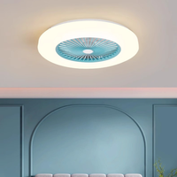 Ventilador de Techo LED Moderno con Motor AC, Luz Integrada, Silencioso, con Control Remoto, de Plástico, para Hogar y Oficina