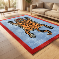 Hand Tufted Wool Carpet Living Room Tiger Design Area Rugs Bed Room Whole Sale Price Home Decoration