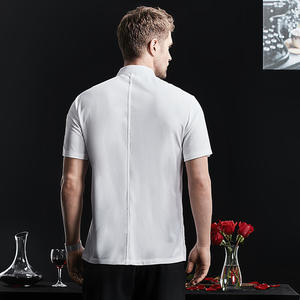 Abrigo de Chef Unisex de manga corta, venta al por mayor, uniforme de Chef de cocina, tela de algodón y poliéster, abrigo de Chef de cocina, restaurante chino - Product Image 3