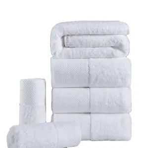 Hete Verkoop Groothandel Lage Prijs 20S Garen Badstof Handdoek Witte Badhanddoek Voor Hotel