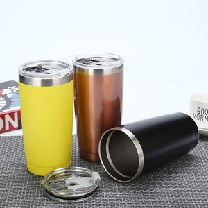 20oz Stainless Steel Tumblers Cups <b>With</b> Metal <b>Straw</b> Double Wall Vacuum Insulated Sublimation Printing Mug Blanks Mug - Product Image 1