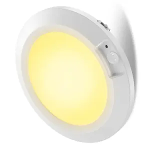 Bề mặt gắn thông minh ánh sáng ban đêm cho hành lang Pin hoạt động PIR cảm biến chuyển động tự động trong nhà Vòng cảm ứng đêm đèn