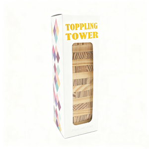 STRUE Blocs de construction en bois à succès, tour avec verres, jeu de boisson pour fête, emballage en boîte de couleur, jouets éducatifs pour les enfants de 8 ans et plus - Product Image 1