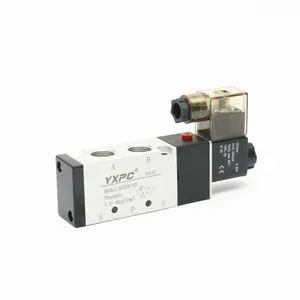 Bobina única de control de aire solenoide de súper calidad 3/8in 24vdc 4v310-08 4v310-10 5/2 válvula solenoide neumática de 5 vías