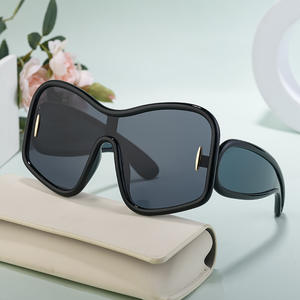 Gafas de sol de gran tamaño a la moda para mujer, protección UV400, montura de PC, diseño cuadrilateral, estilo de alta gama, venta al por mayor transfronteriza - Product Image 3