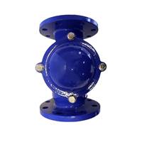 Clapet anti-retour à bille coulissant en fonte ductile GGG50 HQ41X PN16 à brides pour conduite d'eau usée DN50 DN300