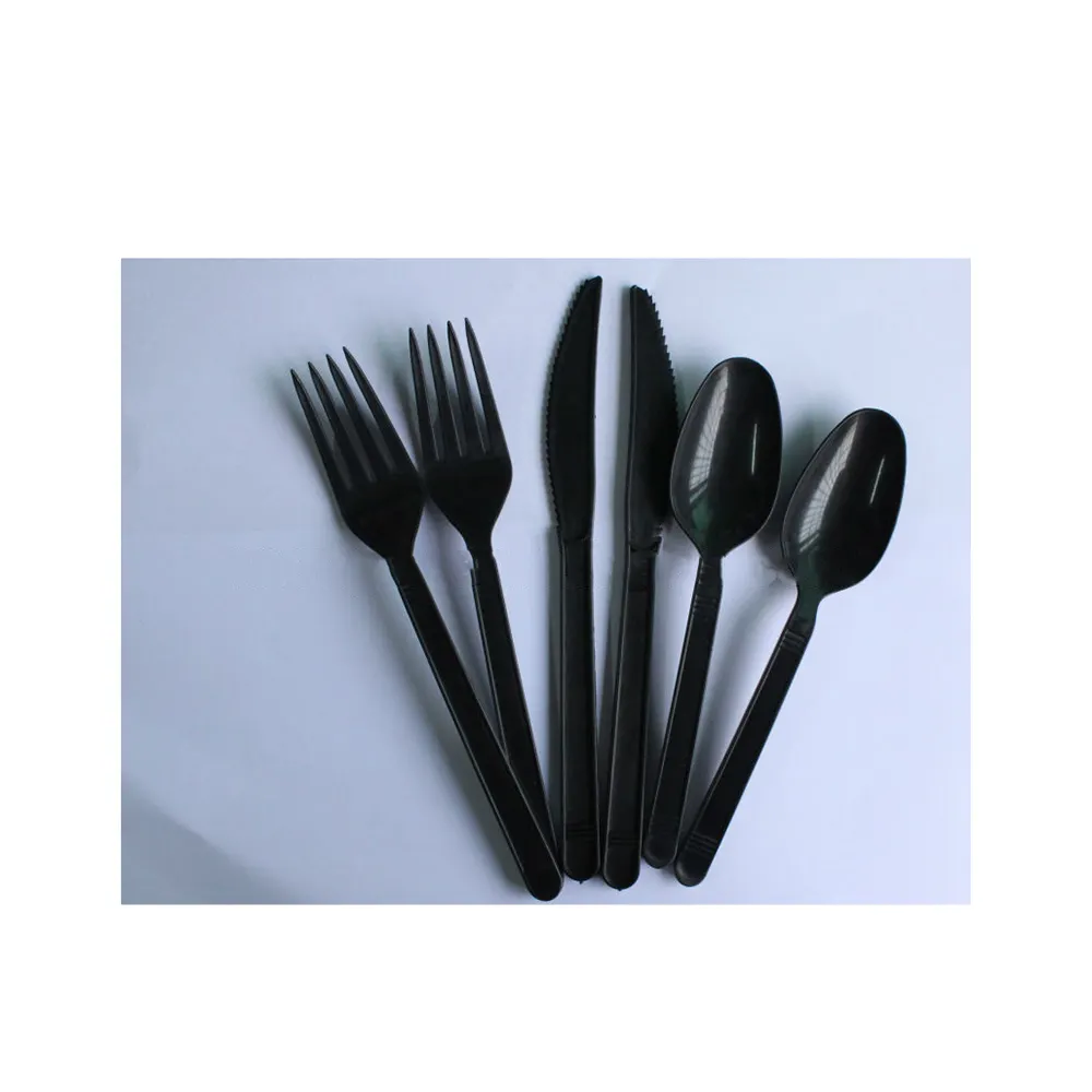 Medium Heavy Duty Biodegradable Disposable Plastic PP Tableware School Kit For Knife Fork Spoon