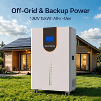Invertisseur hybride 10 kW avec batterie LiFePO4 15 kWh/16 kWh, système de stockage d'énergie domestique tout-en-un, onde sinusoïdale pure 230 V en stock
