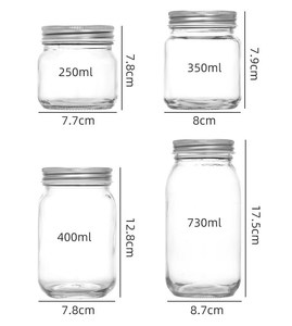 250ml 350ml 400ml 750ml <span class=keywords><strong>Pot</strong></span> rond vide <span class=keywords><strong>De</strong></span> <span class=keywords><strong>Miel</strong></span> 250 bocaux en verre avec couvercles pour <span class=keywords><strong>miel</strong></span> - Product Image 2