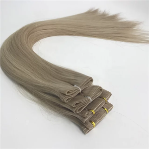 ผมต่อแบบเส้นแบน รุ่น Jasmine beauty 12A แบบ New Double Drawn Weft  ผมแท้ Remy จากรัสเซีย  100%  พร้อม Skin Pu Weft - Product Image 4