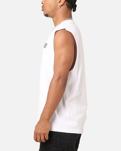 Camiseta Deportiva Oversize de Algodón 100% para Hombre, Estilo Streetwear, Sin Mangas, Transpirable, Tejida, con Estampado Floral Personalizado - Product Image 5