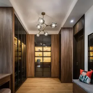 Armario de diseño moderno al por mayor KIEILO, armario para el hogar, dormitorio, armario para adultos con Armario superior, armario con espejo <span class=keywords><strong>Lema</strong></span> - Product Image 3