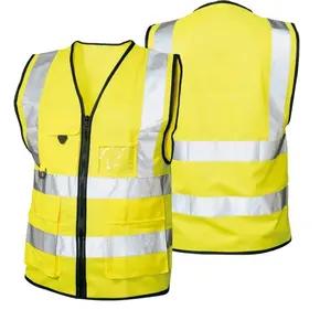 Строительный светоотражающий защитный жилет с карманами для рабочей одежды