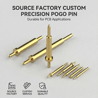 Connecteur Pogo Pin à ressort personnalisé d'usine, durable pour applications PCB, plaqué or