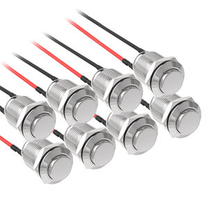 สวิตช์ปุ่มกดสแตนเลสอะลูมิเนียมขนาด 12 มม. มาตรฐาน IP65 ดีไซน์บางเฉียบ ปุ่มกดขนาดเล็กสำหรับการจัดวางอินเทอร์เฟซที่แน่นหนา - Product Image 1