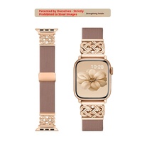 Nouveau bracelet de montre compatible avec les séries 1 à 10 SE, avec fermoir magnétique à nœud chinois, en nylon tissé sergé