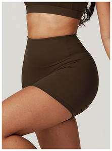 Pantalones de yoga ligeros y ajustados de cintura alta para mujer, venta directa de fábrica, pantalones cortos atléticos con realce de cadera para correr y mallas de gimnasio - Product Image 6