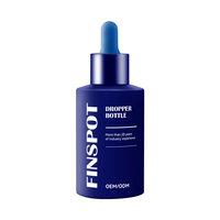 Flacon compte-gouttes en verre vide de 50 ml, multicolore, givré, transparent, flacon de sérum pour huile essentielle, soin du visage, emballage cosmétique
