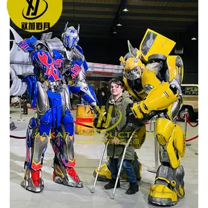 Led Robots Large Adult Human Size Optimus Prime Realistic Robot Adult Wearing Blue costume Business Robot Costume