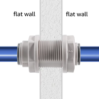 Raccord rapide de traversée 3/8" OD pour systèmes d'eau domestiques, vente en gros de raccords de traversée pour tubes d'eau